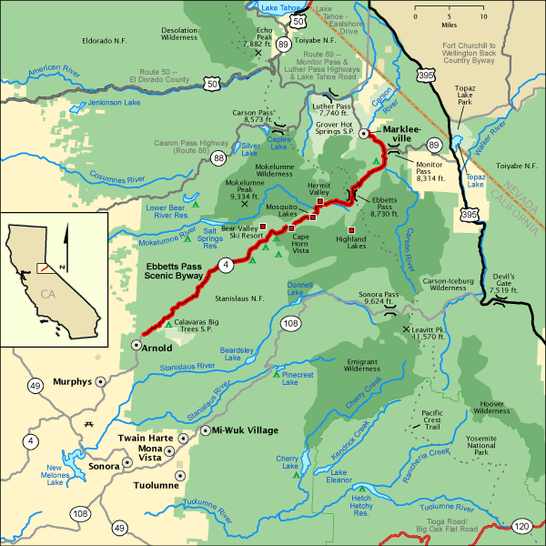 Ebbetts Pass Scenic Byway | I-80 Exit Guide